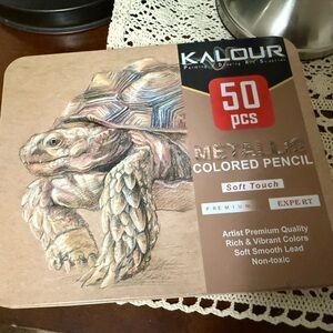 Kalour 50-Piece Metallic Colored Pencil Set